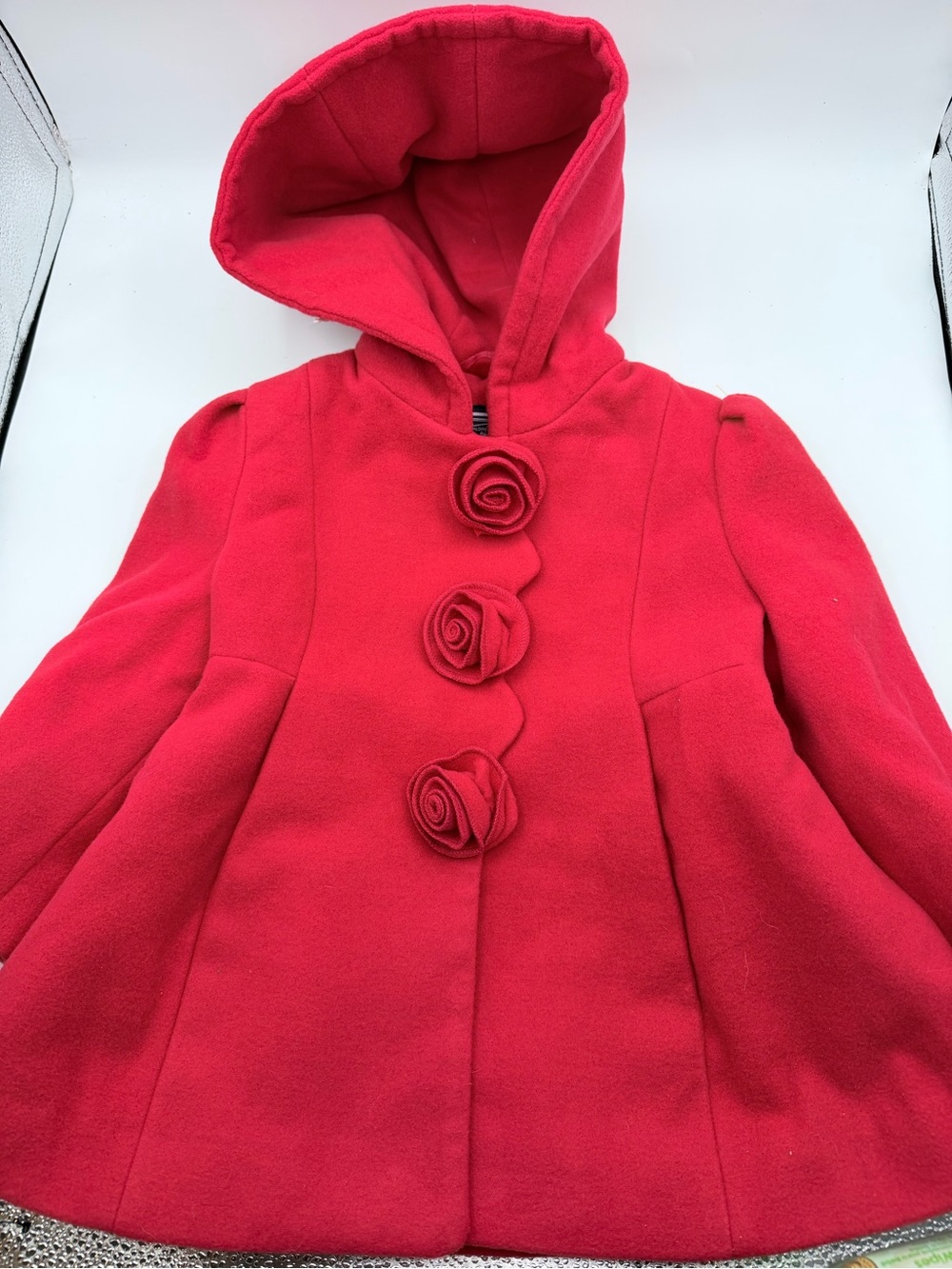 Tailored by Rothschild Peacoat with Rosette Buttons